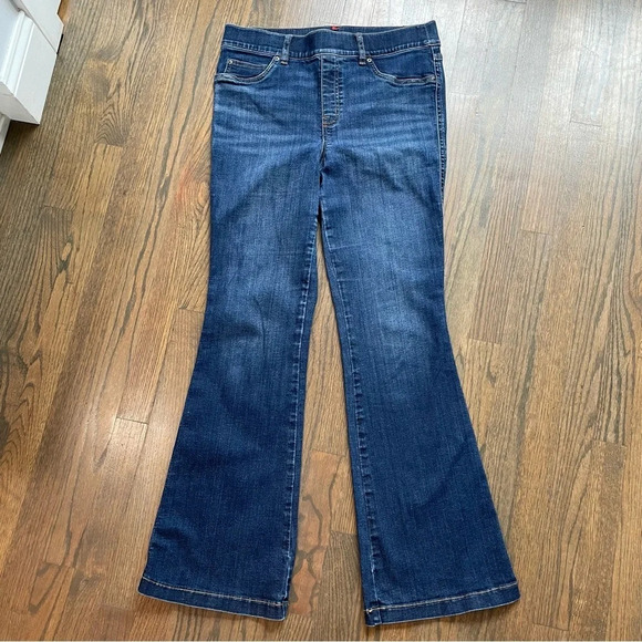 Spanx Wide Leg Jeans in Midnight Shade size Large - Picture 8 of 15